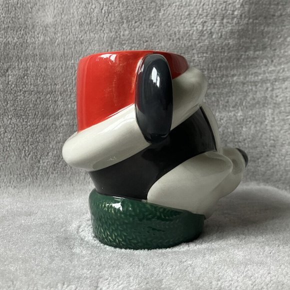 Walt Disney Santa Mickey Mouse 3D Head Christmas Holiday Ceramic Coffee Tea Mug - Picture 2 of 6